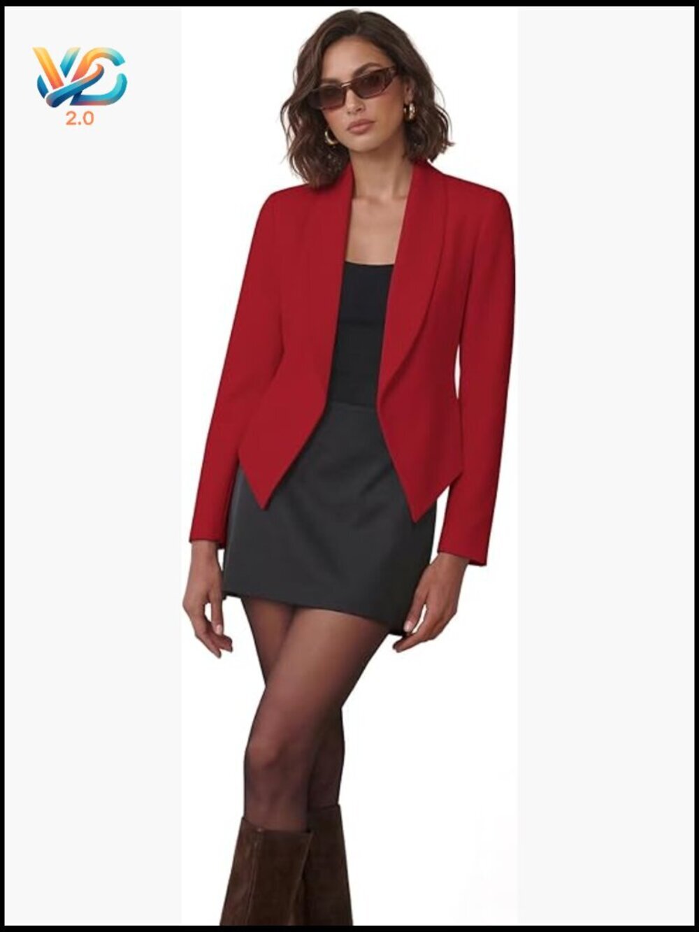 Lightweight Open Front Blazer Ruched Sleeve Work Office Cardigan Jacket